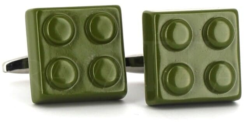 Botões de punho Lego Verde