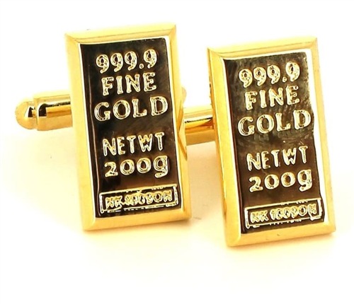 Botões de punho Lingotes Ouro