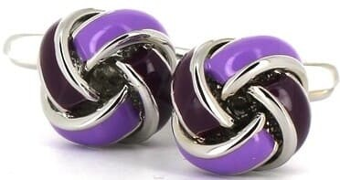 Botões de punho Laços Lilás e Roxo