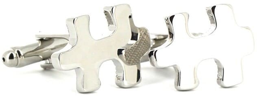 Botões de punho Peças Puzzle