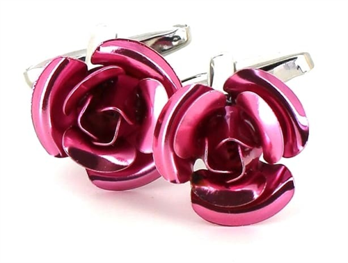 Botões de Punho Rosa Rosa