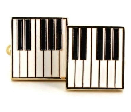 Botões de punho Teclado Piano