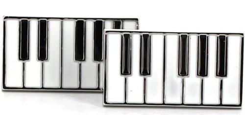 Botões de punho Teclado Piano II