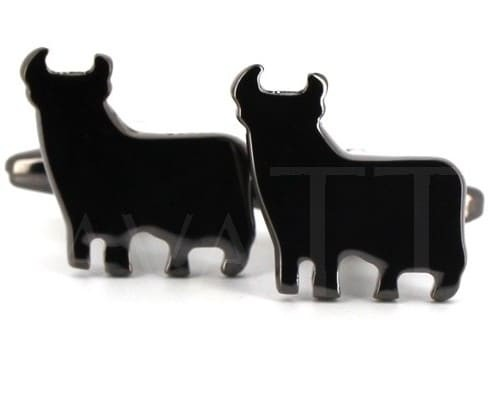 Botões de punho Touros Negros