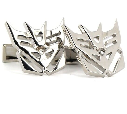 Botões de punho Transformers Decepticons Prateados