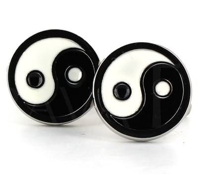 Botões de punho Yin Yang