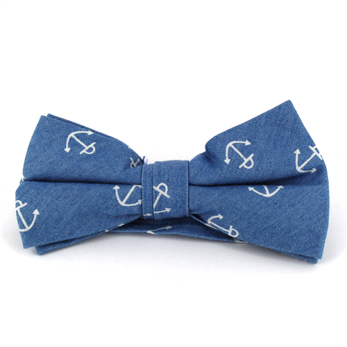 Laço Âncoras Denim Claro