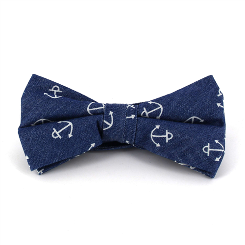 Laço Âncoras Denim Escuro