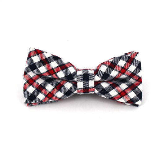 Laço Xadrez Branco, Vermelho e Preto