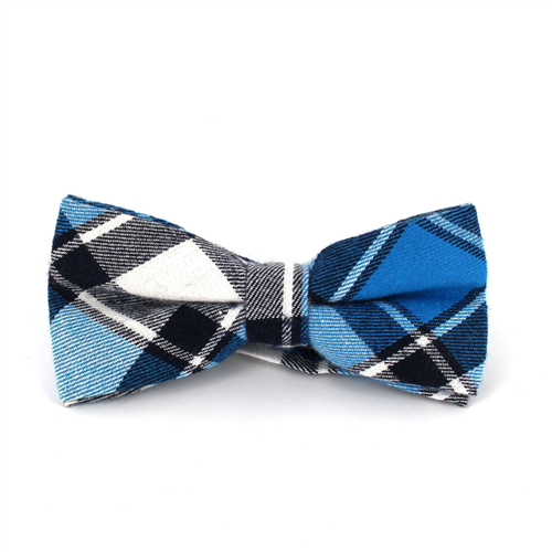 Laço Xadrez Azul e Branco