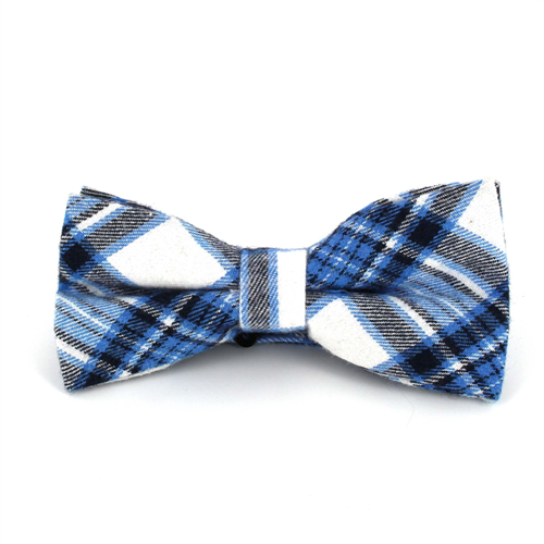 Laço Xadrez Azul e Branco