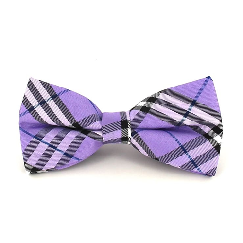 Laço Xadrez Escocês Roxo