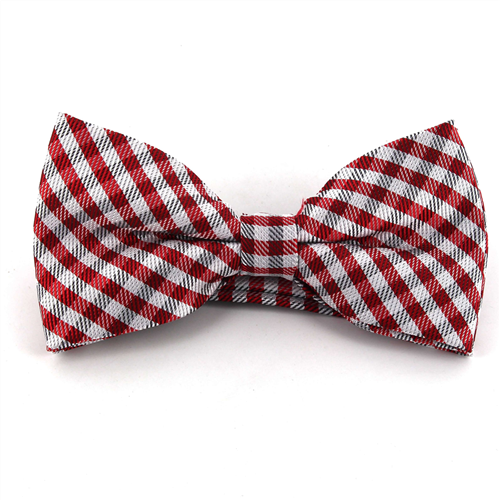 Laço Xadrez Vichy Vermelho e Branco
