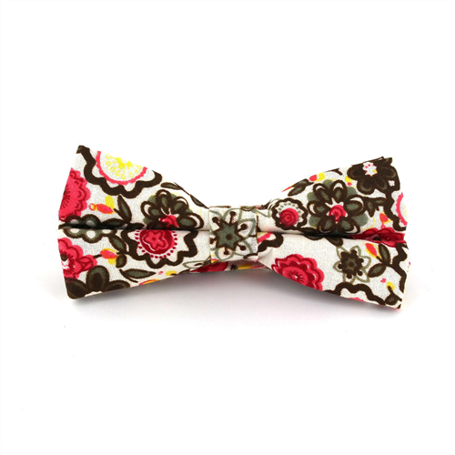 Laço Flores Branco e Vermelho