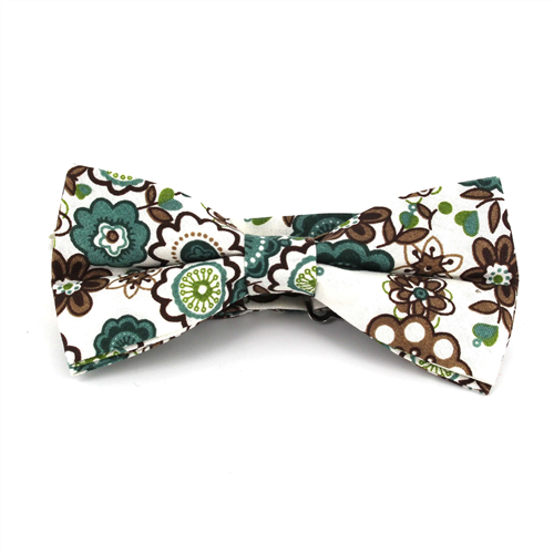 Laço Flores Branco e Verde