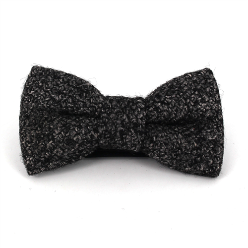 Laço de Lã Jaspeado Preto