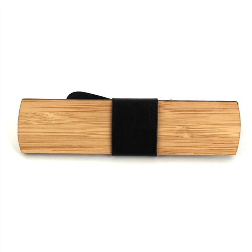 Laço Madeira Bambu e Couro