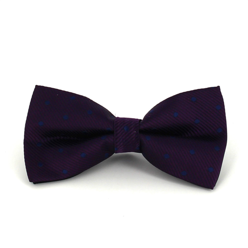 Laço Roxo com Bolinhas Azuis