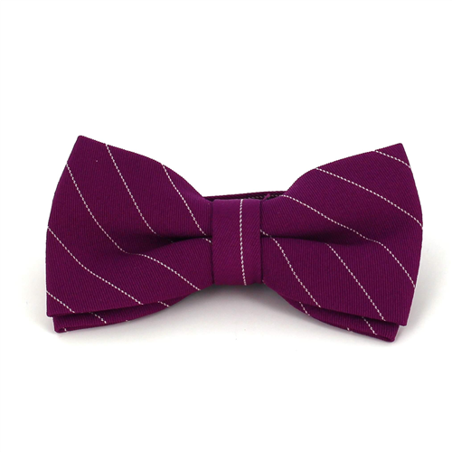 Laço Roxo Riscas Brancas