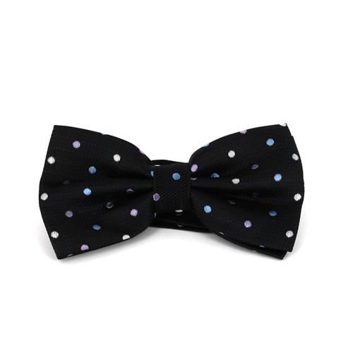 Laço Preto Lunares Multicoloridos