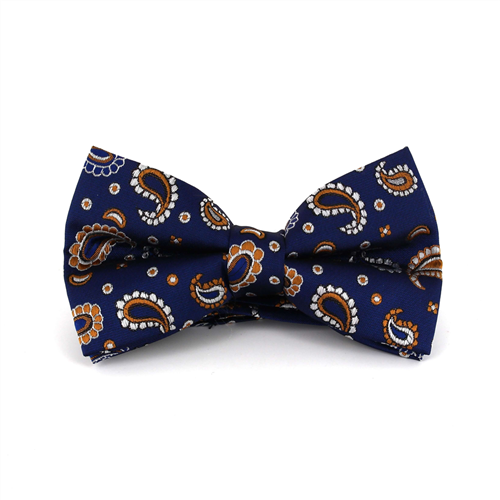 Laço Paisley Azul Marinho