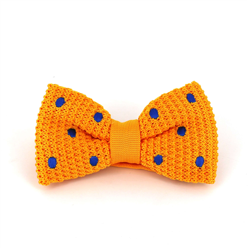 Laço Ponto Amarelo Lunares Azuis
