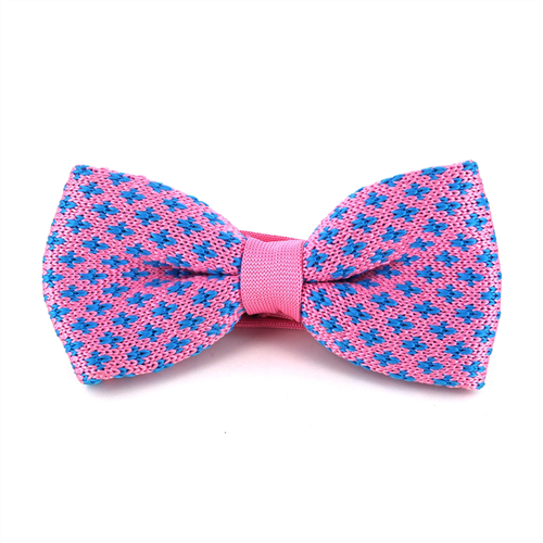 Laço Ponto Flor de Lis Rosa e Azul