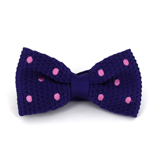 Laço Ponto Roxo Lunares Rosas