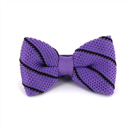 Laço Ponto Roxo Riscas Pretas