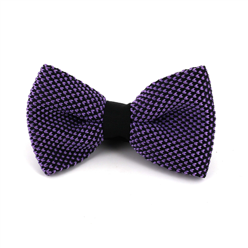 Laço Ponto Malha Preto e Roxo