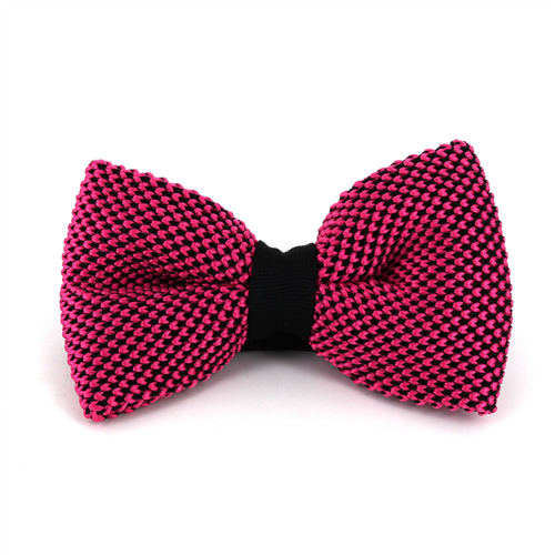 Laço Ponto Malha Preto e Rosa