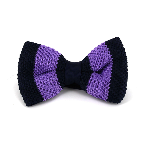 Laço Ponto Riscas Azul e Roxo
