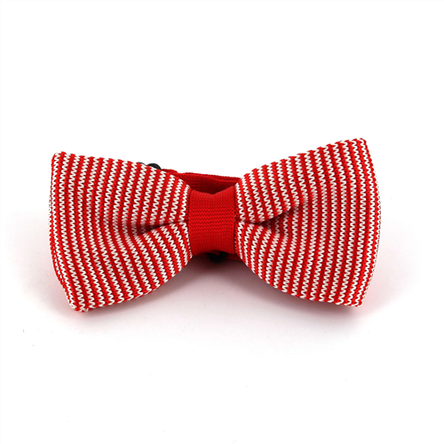 Laço Ponto Riscas Vermelho e Branco
