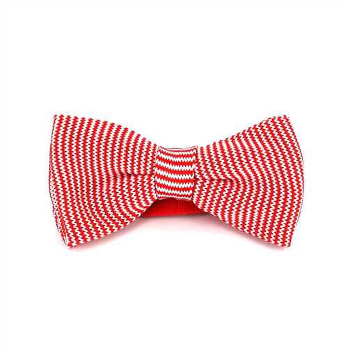 Laço Ponto Riscas Vermelho e Branco