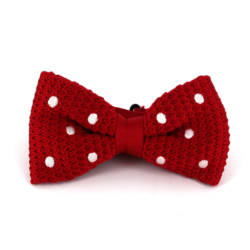Laço Ponto Vermelho Lunares Brancos