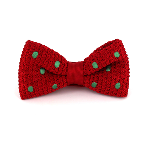 Laço Ponto Vermelho Lunares Verdes