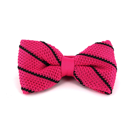 Laço Ponto Rosa Riscas Pretas