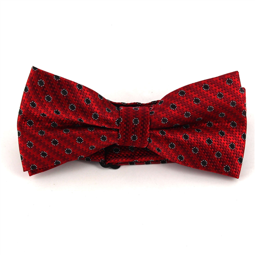 Laço Vermelho Círculos Pretos