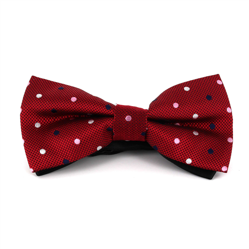 Laço Vermelho Lunares Multicoloridos