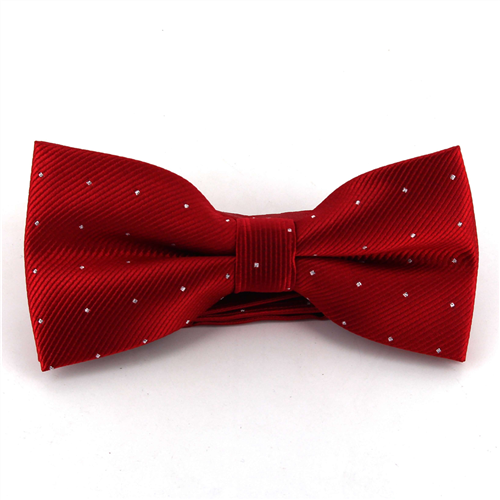 Laço Vermelho Escuro Pontos Brilhantes