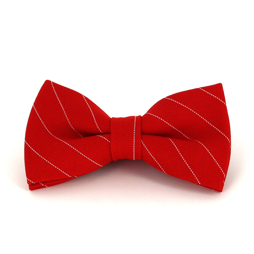 Laço Vermelho às Riscas Brancas