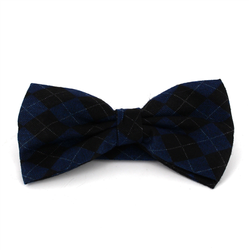 Laço Rombos Azul e Preto