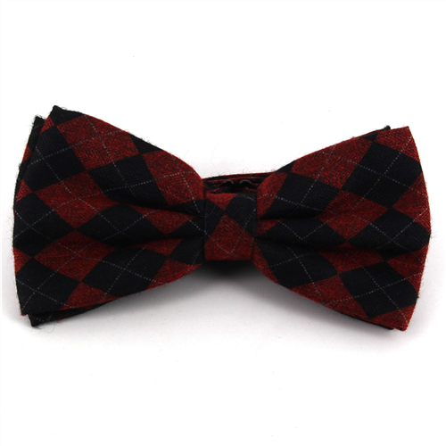 Laço Losangos Vermelho e Preto