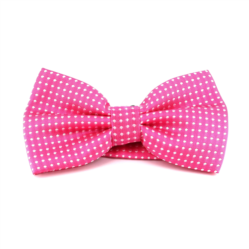 Laço Rosa Intenso Pontos Brancos