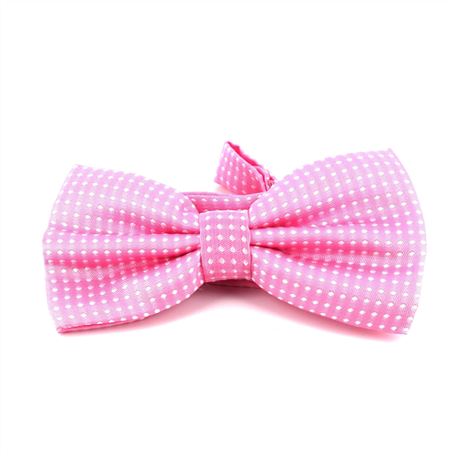 Laço Rosa com Pontos Brancos