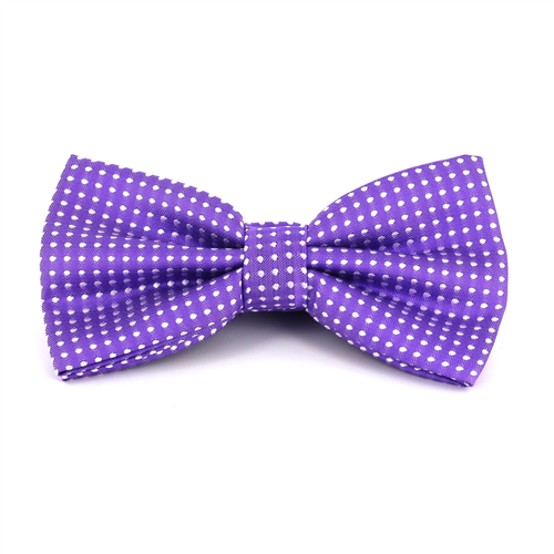 Laço Roxo com Pontos Brancos