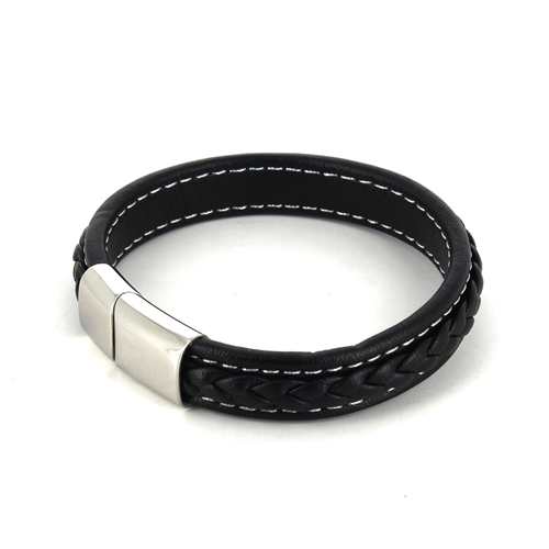Pulseira Corda Couro Preto III