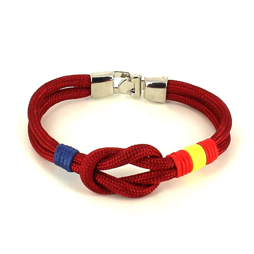 Pulseira Nó Borgonha com Bandeira de Espanha