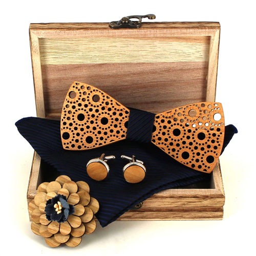 Conjunto de Laços de Madeira