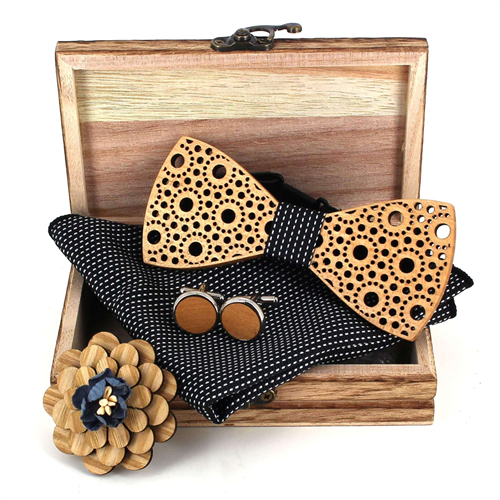 Conjunto de Laços de Madeira